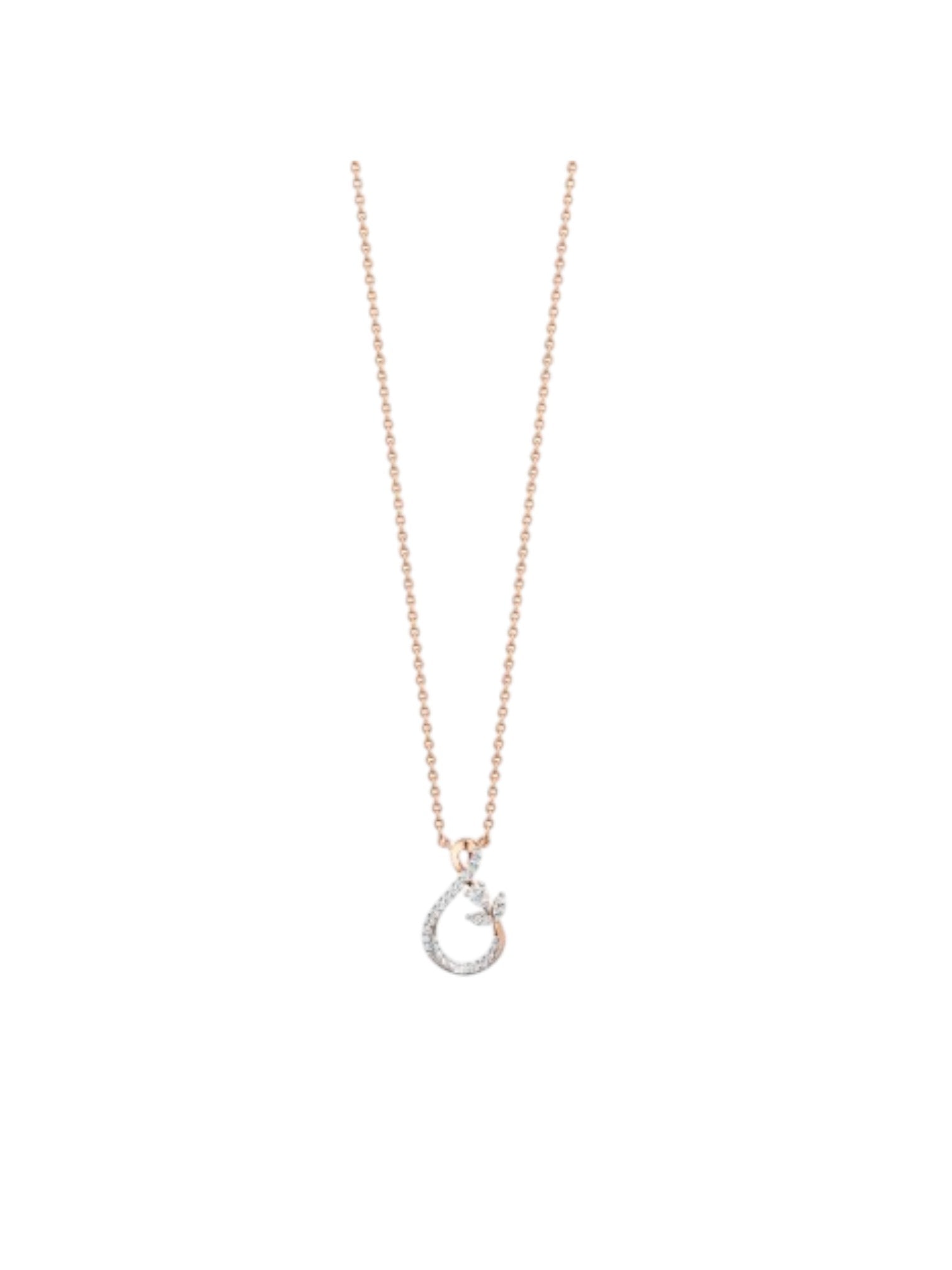 925 Sterling Silver With CZ Stones Gold Plated Pendant With Chain For Women By Kesardeep